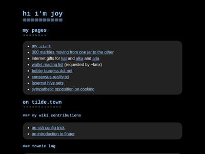 Screenshot of ~joy
