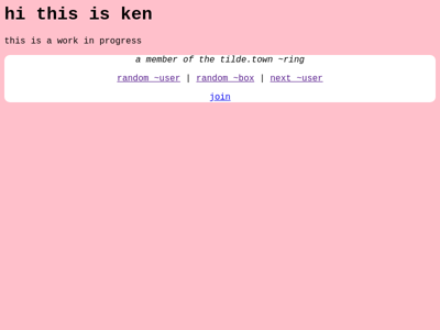 Screenshot of ~ken