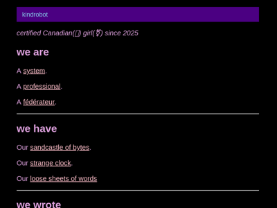 Screenshot of ~kind
