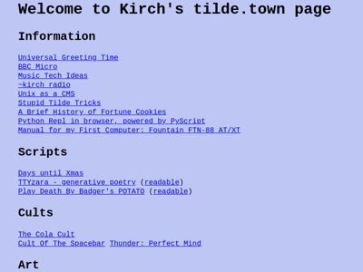 Screenshot of ~kirch