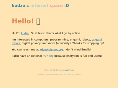 Screenshot of ~kudzu