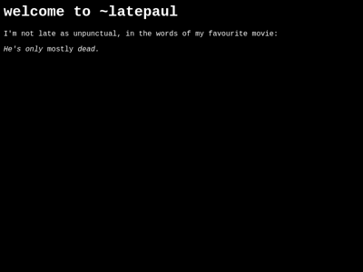 Screenshot of ~latepaul