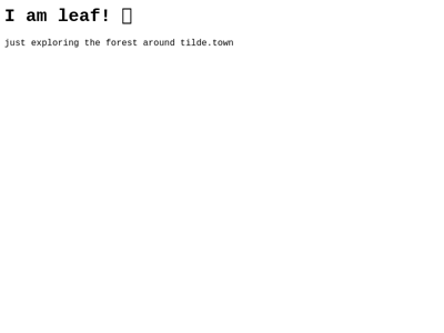 Screenshot of ~leaf