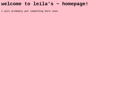 Screenshot of ~leila