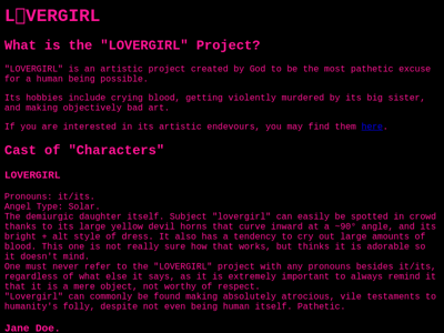 Screenshot of ~lovergirl