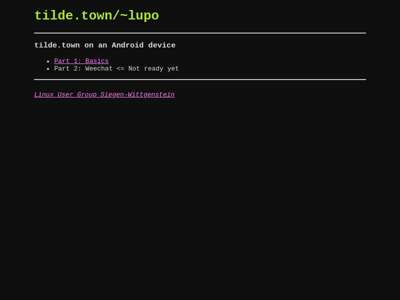 Screenshot of ~lupo