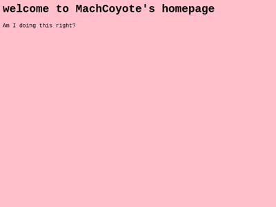 Screenshot of ~machcoyote