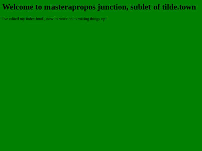 Screenshot of ~masterapropos