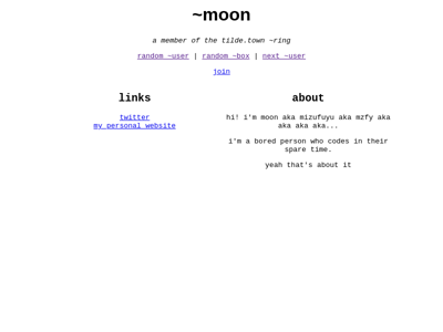 Screenshot of ~moon