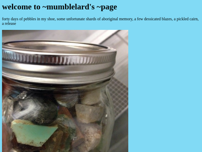 Screenshot of ~mumblelard