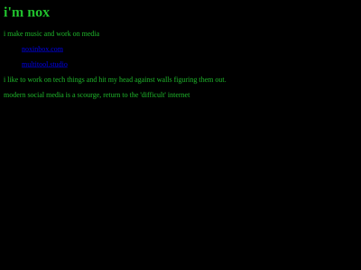 Screenshot of ~nox