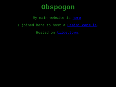 Screenshot of ~obspogon