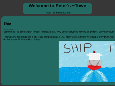 Screenshot of ~peter