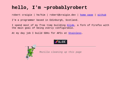 Screenshot of ~probablyrobert