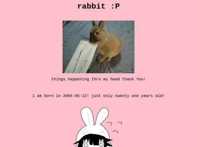 Screenshot of ~rabbit