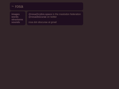 Screenshot of ~rosa
