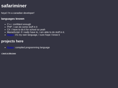 Screenshot of ~safariminer