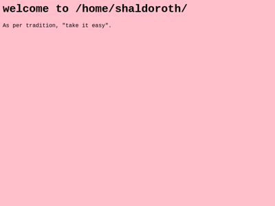 Screenshot of ~shaldoroth