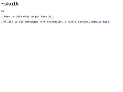 Screenshot of ~skulk
