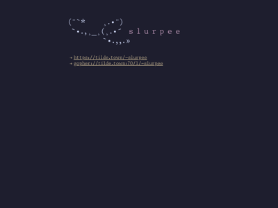 Screenshot of ~slurpee