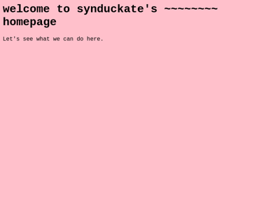 Screenshot of ~synduckate