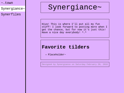 Screenshot of ~synergiance