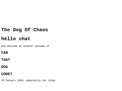 Screenshot of ~thedogofchaos