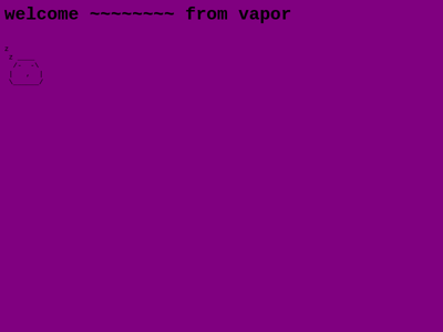 Screenshot of ~vapor