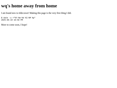 Screenshot of ~wq