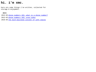 Screenshot of ~xmc
