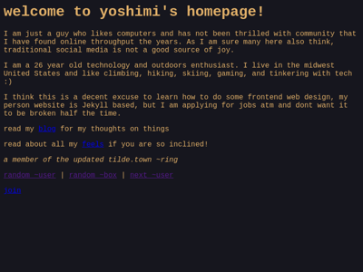 Screenshot of ~yoshimi