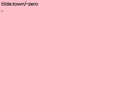 Screenshot of ~zero