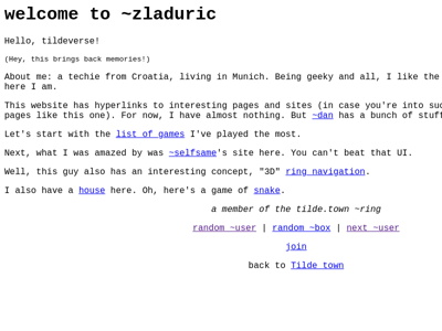 Screenshot of ~zladuric