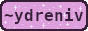 A purple badge with silver sparkles and ~ydreniv written.